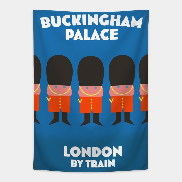 Buckingham Palace London by train Tapestry by nickemporium1