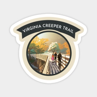 Cozy Autumnal Vibes at Virginia Creeper Trail Backpacker Camp Life Magnet