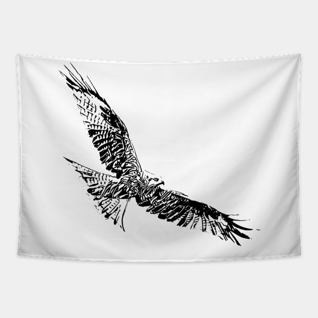 Hawk Tapestry by Nimmersatt