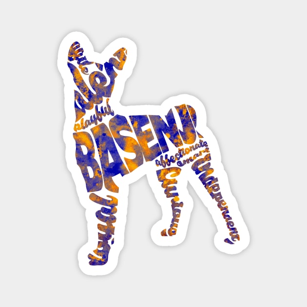 Basenji Magnet by inspirowl