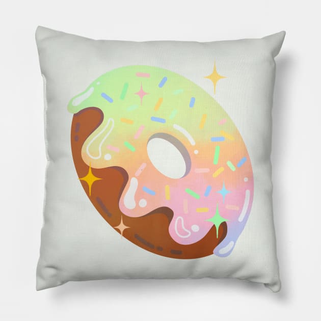 Rainbow Doughnut Pillow by Mofy