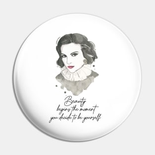 Beauty Begins The Moment You Decide To Be Yourself, Coco Quote Pin