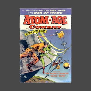 1950's Style Sci Fi Comic Book Cover Atomic War Artwork T-Shirt