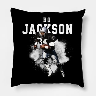 Bo Jackson Bo Knows Signature Vintage Legend Baseball Football Bootleg Rap Graphic Style Pillow