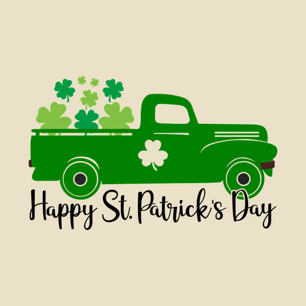 Happy st Patrick's day truck Four leaf clover by GoodWills