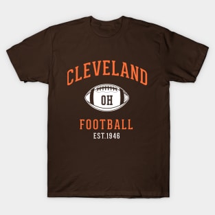 Ohio Cleveland Stripe Football Fan T-Shirt Baker Obj Ohio Cleveland Stripe Football Fan T-Shirt Baker Obj