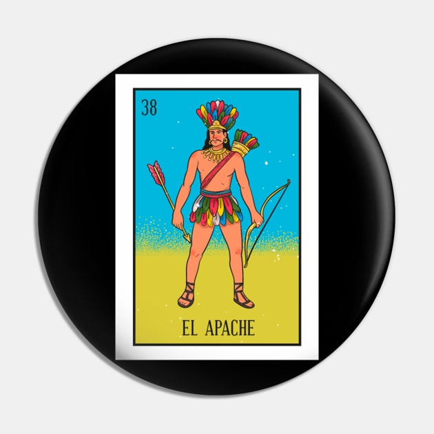 Mexican Loteria 38 El Apache The Apache Pin by Zone32