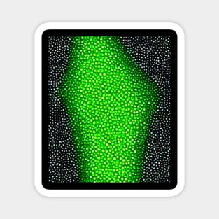 Teardrop pattern, abstract with pattern, green, black Magnet