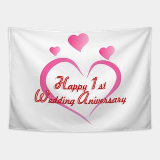 Happy 1st wedding anniversary Tapestry