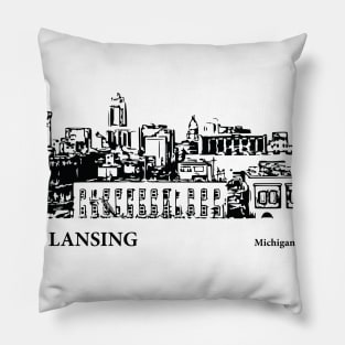 Lansing Michigan Pillow