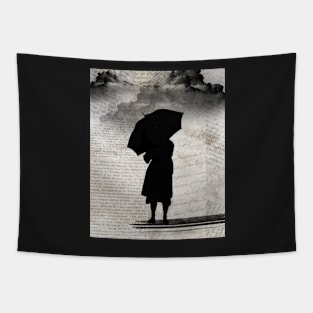 It Never Rains But It Pours Silhouette Tapestry