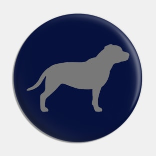 Grey Staffordshire Bull Terrier Silhouette Pin