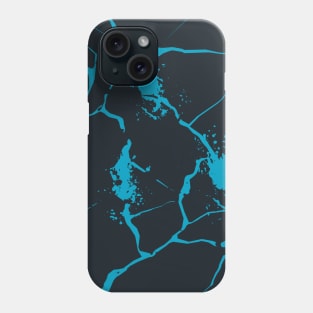 Black and Blue Textured Background, Abstract art Phone Case
