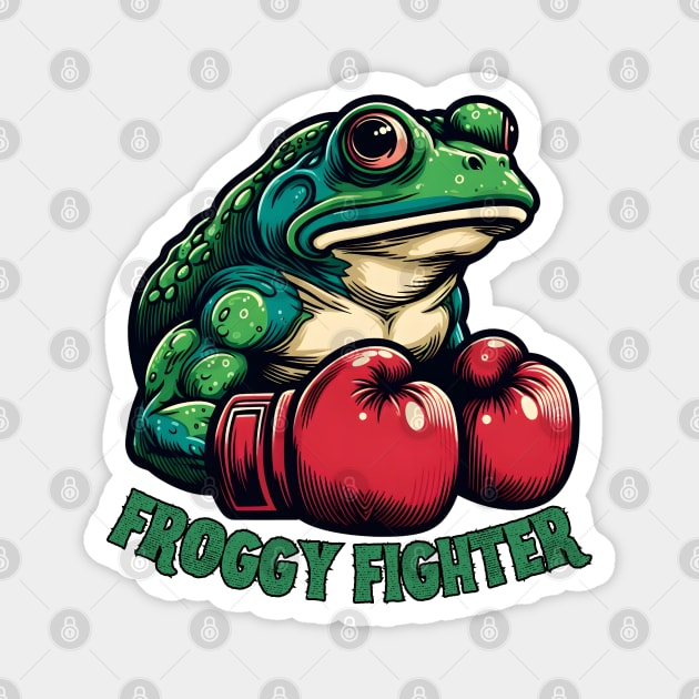 Kickboxing frog Magnet by Japanese Fever