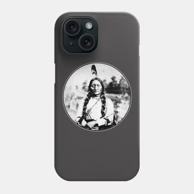 sitting bull Phone Case by GreenRabbit