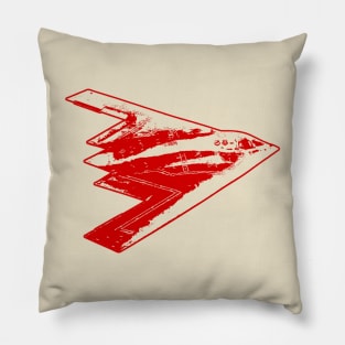 Northrop Grumman B-2 Spirit - Red Design Pillow