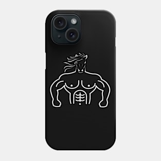 bodybuilding horse design Phone Case