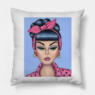 Rockabilly doll Pillow