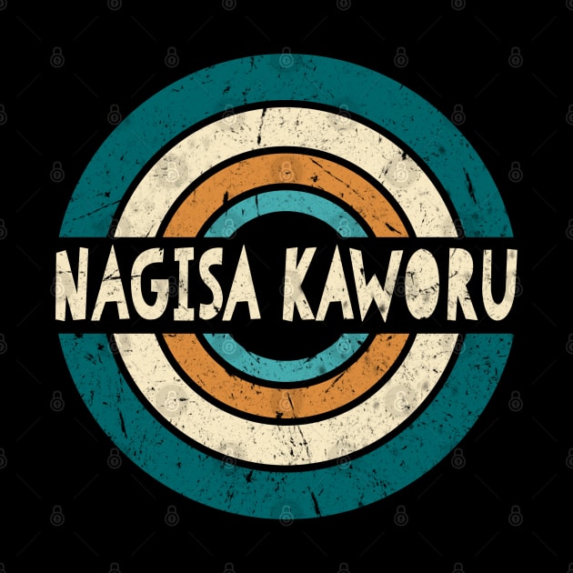 Retro Styles Kaworu Name Birthday 70s 80s 90s Circle by Amir Dorsman Tribal