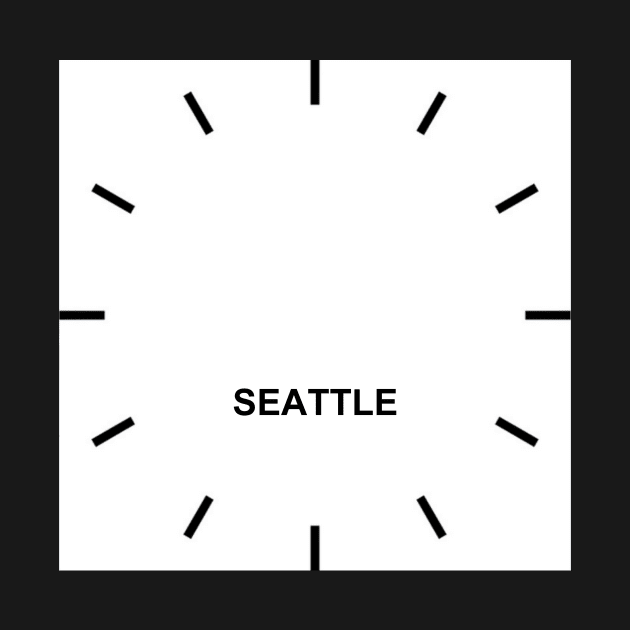 SEATTLE Time Zone Wall clock by ghjura