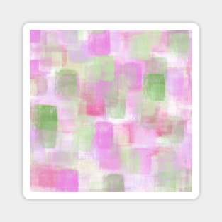 Chalk Block Background Design in Purples and Greens Magnet