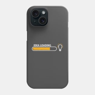 Idea Loading Shirt with Light Bulb and Loading Bar Long Sleeve Phone Case