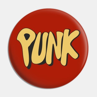 Yellow Punk Text Pin