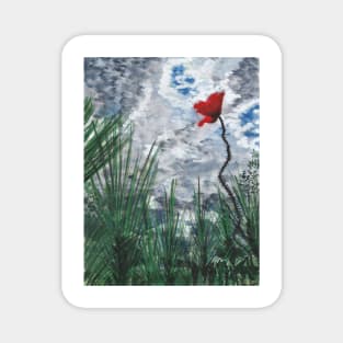 Lone Poppy Magnet