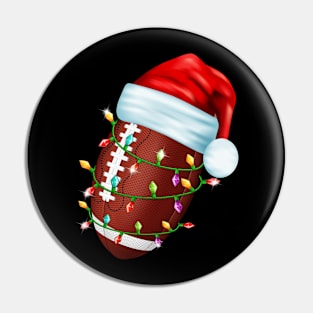 Santa Sports Design For Men Boys Christmas Football Player Pin