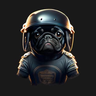 Pug as football player five T-Shirt