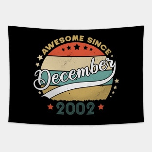 Awesome Since December 2002 Birthday Retro Sunset Vintage Tapestry