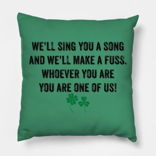 If You're Irish Come Into The Parlor Song Lyric Pillow