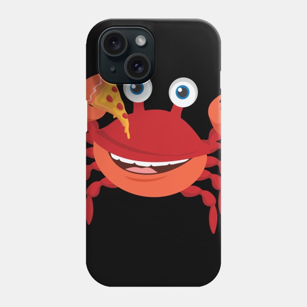 Funny Crab Eating A Pizza Phone Case by c1337s