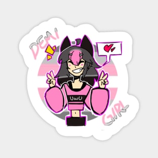 Kel Demi-Girl Pride Peace Sign Magnet