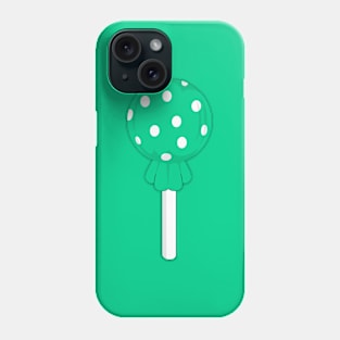 Mint green polka dot lollipop Phone Case