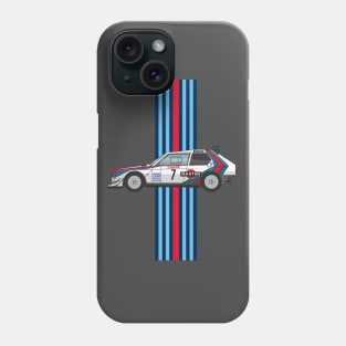 Lancia Delta S2 - Martini Racing Rally Car Illustration Phone Case