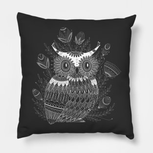 Cute trendy owl in boho style Pillow