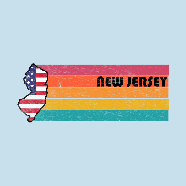 Disover New Jersey Retro Vintage State - Vintage Retro - T-Shirt