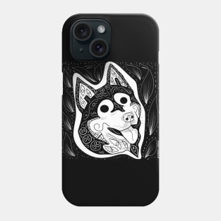 Aztec Husky ecopop dog Phone Case