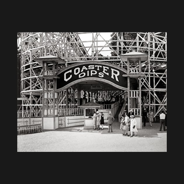 Wooden Roller Coaster, 1926. Vintage Photo by historyphoto