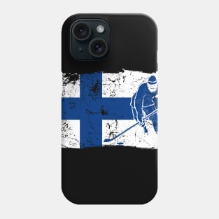 Finland Suomi Ice Hockey Player Flag Gift Idea Phone Case