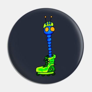 roller skater worm Pin