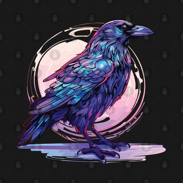 Holographic Raven Halloween Design by PaulJus