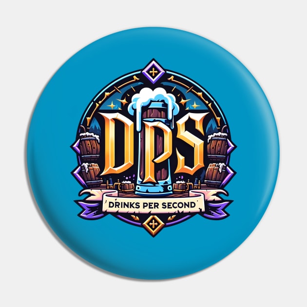 Drinks Per Second - DPS Logo Pin by DadbodsTV