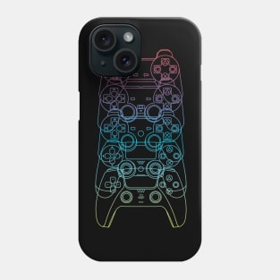 Controles de PlayStation PS1-PS5 (Lineas Arcoiris) Phone Case