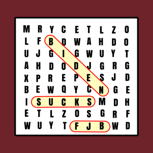 Word Search BIDEN SUCKS FJB Design T-Shirt