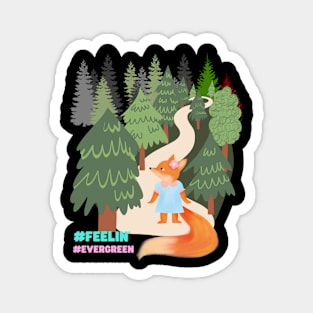 Fox in the Evergreen Forest Magnet