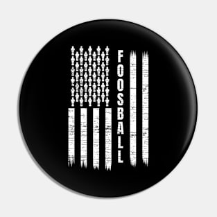 Foosball American US Flag Pin