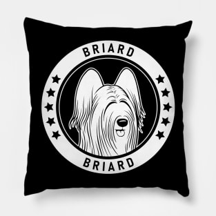 Briard Dog Portrait Pillow