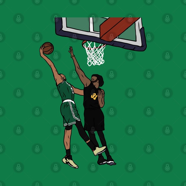 Jayson Tatum Dunks On Jarrett Allen by rattraptees